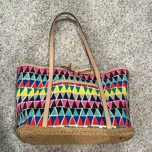 Kate Spade geometric colorful tote